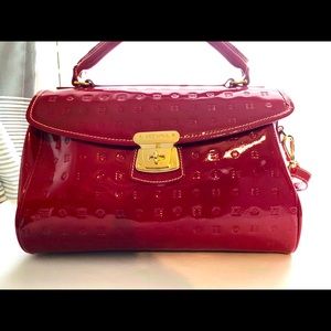 Top Handle Red Patent Leather Handbag